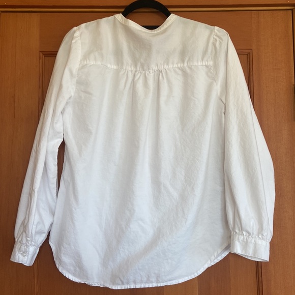 Relaxed Ruffle Trim Button-Down Shirt - Picture 3 of 8